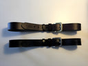 Læderbælte, 37 mm bredt, mørkebrun