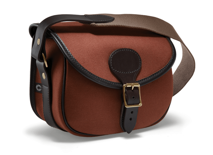 CROOTS Rosedale Cartridge Bag, kanvas, fox tan/ræverød