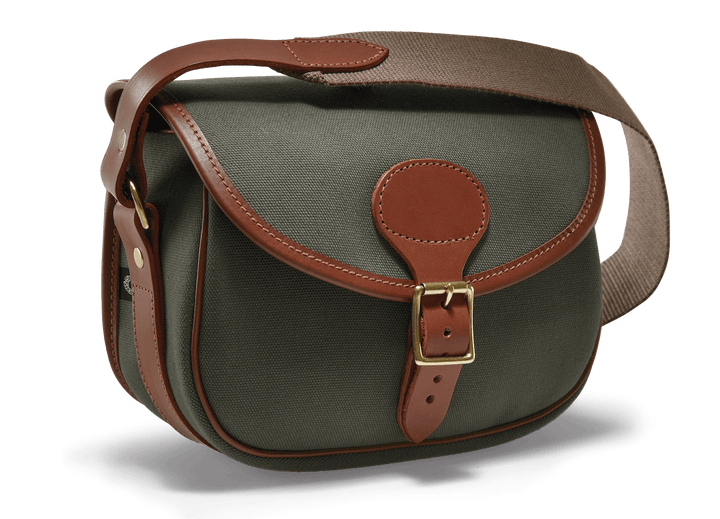 CROOTS Rosedale Cartridge Bag, kanvas, dark loden/london tan