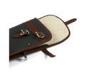 CROOTS Rosedale Shotgun Slip, Double, kanvas, dark loden/dark tan