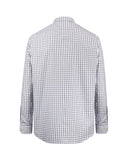 Turnberry twill skjorte, hvid/marineblå tern, small