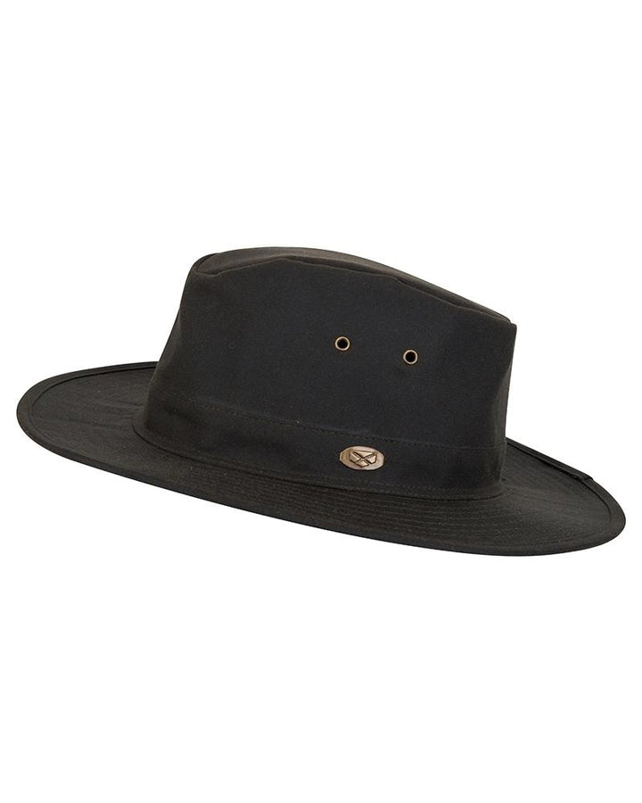 Caledonia Waxed Oilskin Hat, olivengrøn