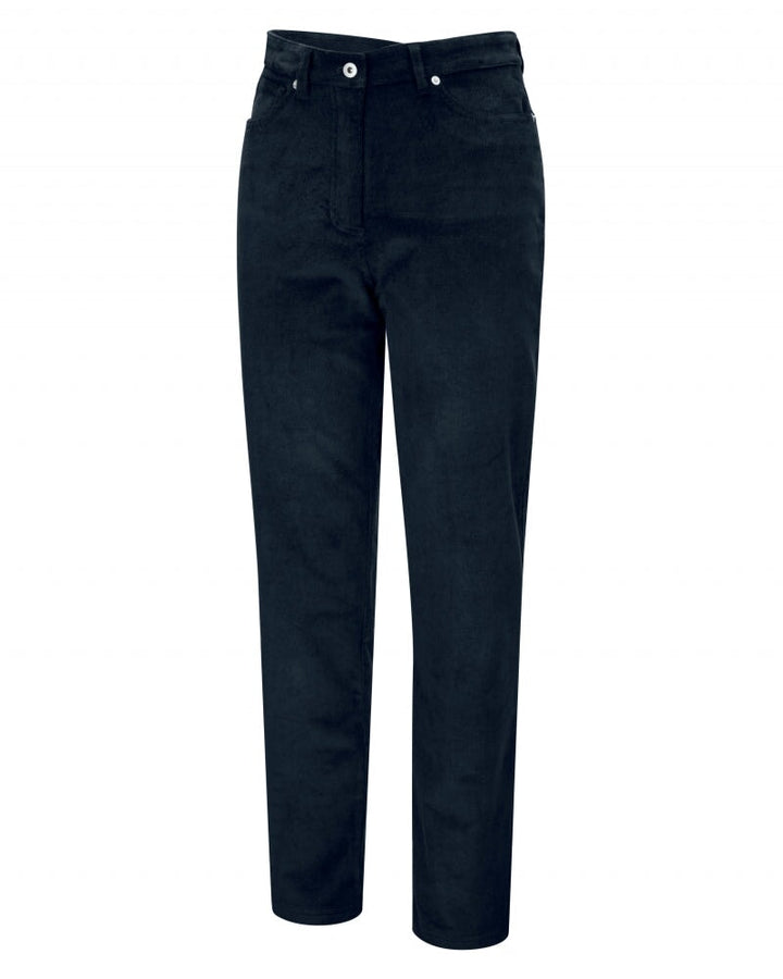 Ceres Ladies, fløjlsbukser, mørk marineblå m. stretch
