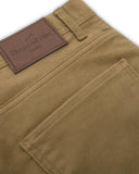 Carrick Mens moleskin jeans, lys mos farvet m. stretch