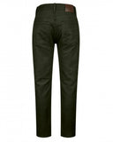 Carrick Mens moleskin jeans, olivengrøn m. stretch