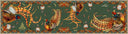 Heads or Tails Classic silketørklæde, khaki (43x153cm)