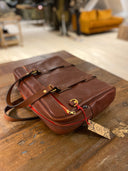 Vintage Leather Laptop Bag, læder, port