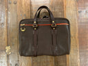 Vintage Leather Laptop Bag, læder, mørkebrun