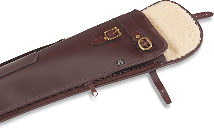 CROOTS Byland Shotgun Slip zip/flap, læder, oxblood