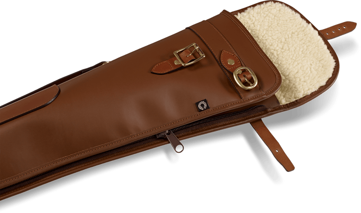 CROOTS Byland Shotgun Slip zip/flap, læder, london tan