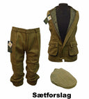 Breeks knæbukser (LANG udgave), derby tweed, lys salvie