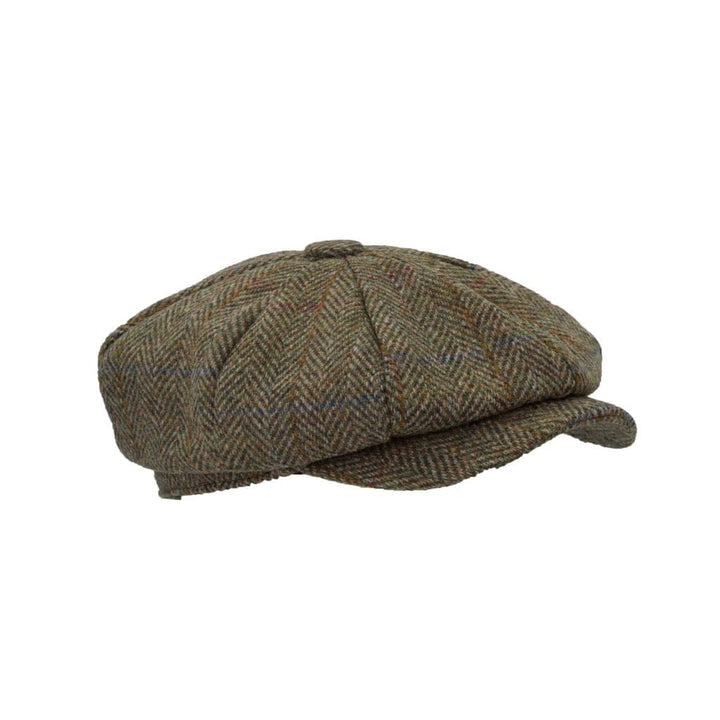 Thomas Harris Tweed Bakerboy hat, mosgrøn