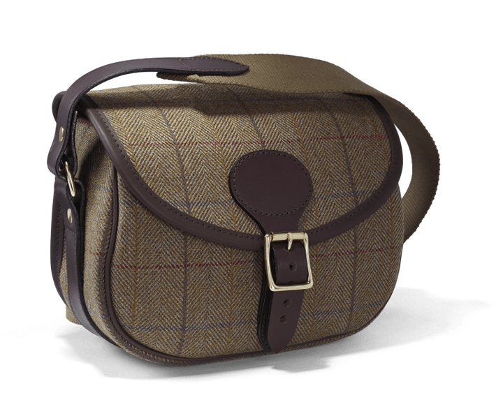 CROOTS Helmsley Cartridge Bag, tweed, burgundy