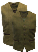 Alcott Formal Waistcoat, vest, derby tweed, lys salvie