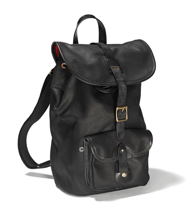 CROOTS Vintage Canvas Rucksack rygsæk, sort