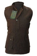 Walker & Hawkes oilskinsvest, mørk brun - Godsejeren.dk
 - 1