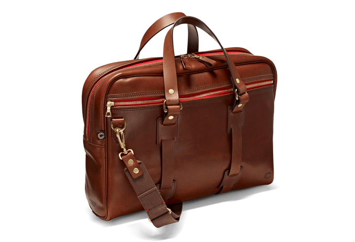 CROOTS Vintage Leather Laptop Bag, læder, port